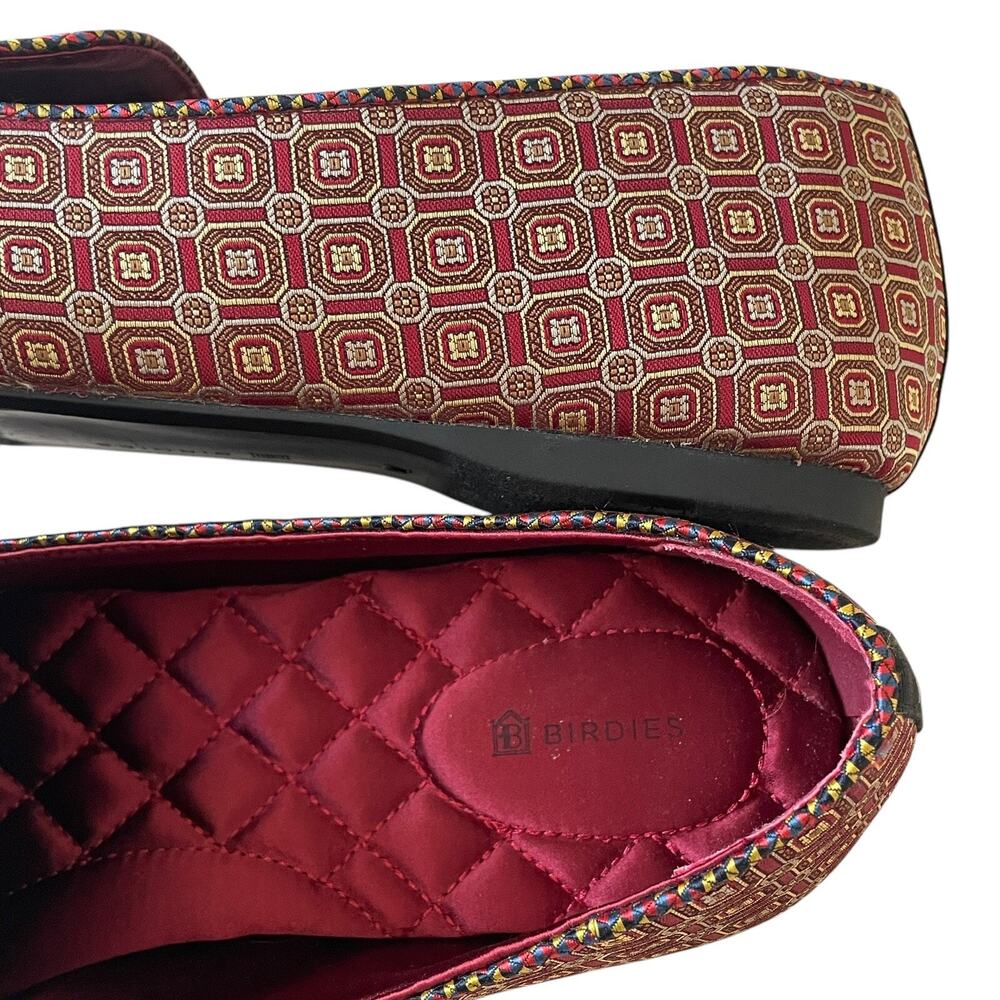 BIRDIES Starling Women's Size 12 Red Gold Slip-On Cushioned Loafer Comfort Flats - Picture 5 of 9